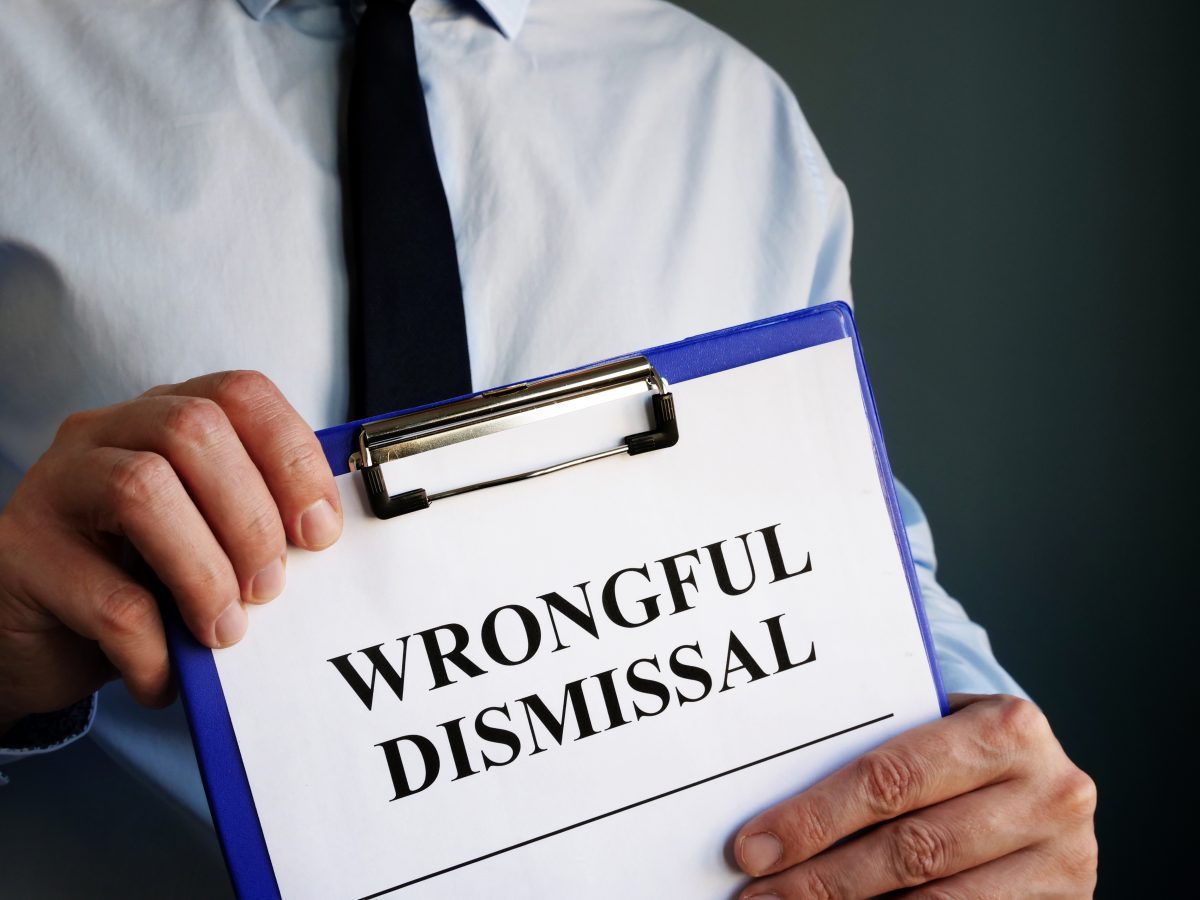 wrongful dismissal papers depicting Wrongful Termination Lawyer Chicagoland.