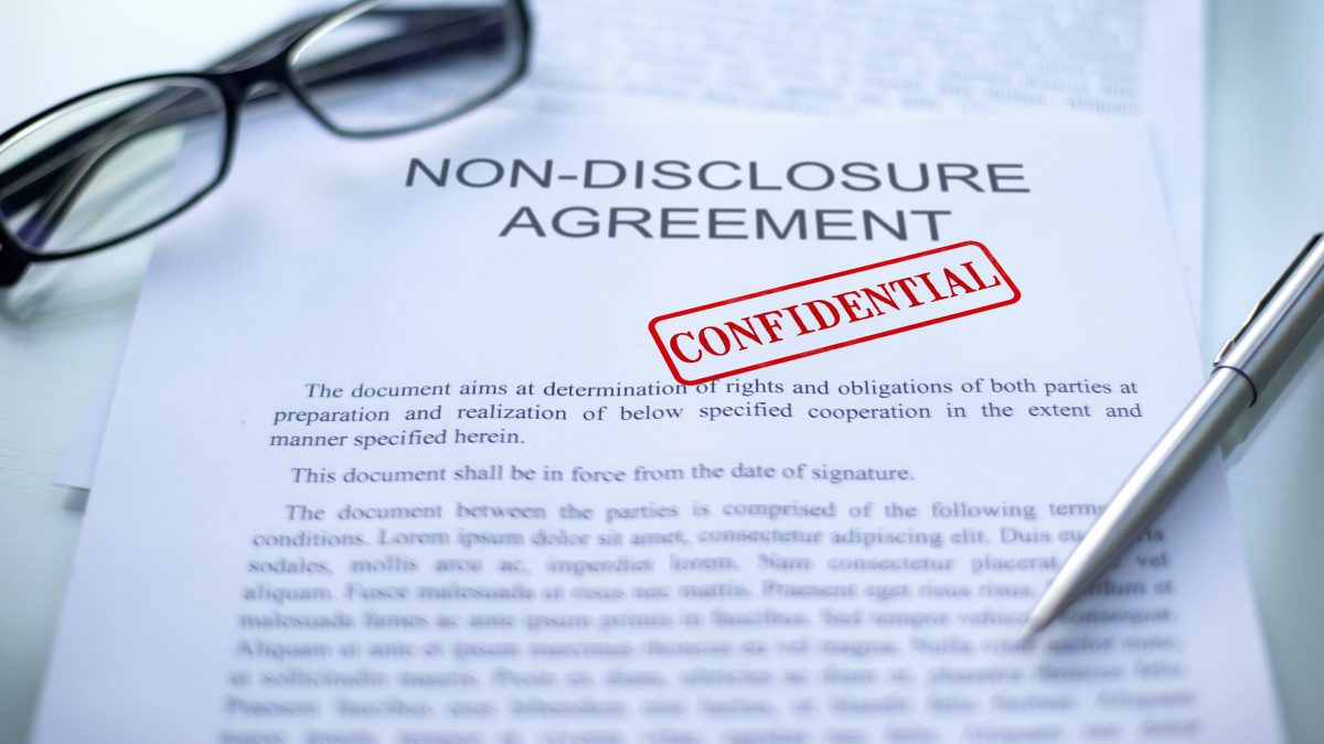 Non-disclosure agreement document when looking for a good Chicago Employment Lawyer