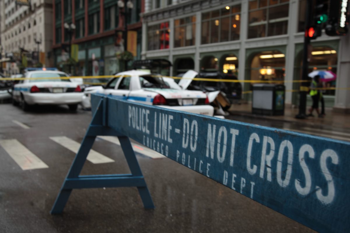 Police line barricade for Chicago police when needing Employment Lawyer Chicago.